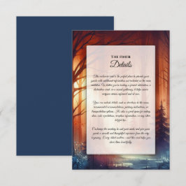 Der Waldzauber fallender Blätter Begleitkarte