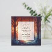 Der Waldzauber fallender Blätter Einladung (Stehend Vorderseite)