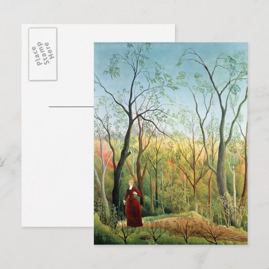 Der Walk im Wald, 1886-90 Postkarte (Vorne/Hinten)