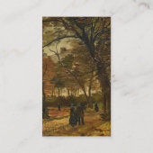 Der Walker unter den Herbst von Vincent van Gogh V Visitenkarte (Rückseite)