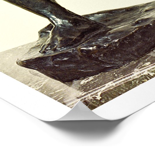 Der Walking Man, 1877 (Bronze) Poster (Ecke)