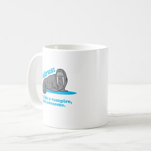 Der Walross-Vampir Kaffeetasse (Vorderseite Links)