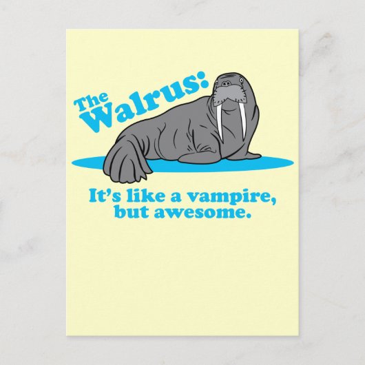 Der Walross-Vampir Postkarte (Vorderseite)