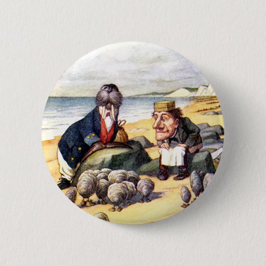 DER WALRUS UND DER CARPENTER IN WONDERLAND BUTTON (Vorderseite)