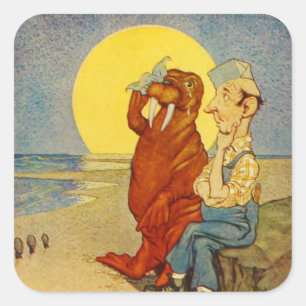 Der Walrus und der Sticker für die Tischlerin