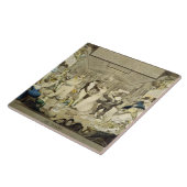 Der Walzer (farbiger Stich) Fliese (Seite)