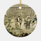 Der Walzer (farbiger Stich) Keramikornament (Vorne)