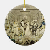 Der Walzer (farbiger Stich) Keramikornament (Hinten)