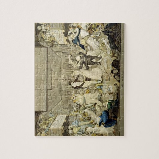 Der Walzer (farbiger Stich) Puzzle (Vertikal)