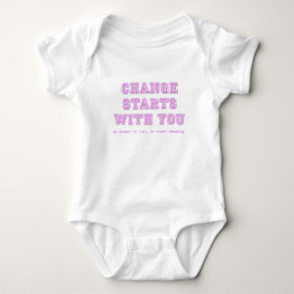Der Wandel beginnt bei dir Windel Lustiger Strampl Baby Strampler