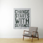 Der Wandel beginnt mit der Fehlerbeseitigung Wandteppich (Beispiel)