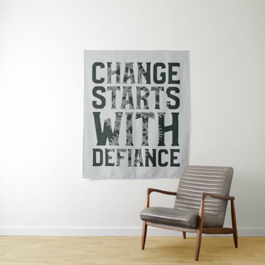 Der Wandel beginnt mit der Fehlerbeseitigung Wandteppich (Beispiel)