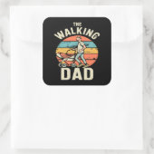 der wandelnde Vater Quadratischer Aufkleber (Tasche)