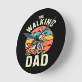 der wandelnde Vater Runde Wanduhr (Winkel)