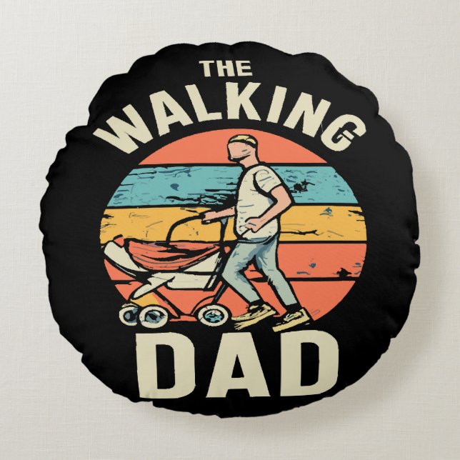 der wandelnde Vater Rundes Kissen (Vorderseite)