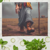 Der Wanderelf-Assistent Geschirrtuch (Gefaltet)