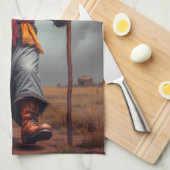 Der Wanderelf-Assistent Geschirrtuch (Viertel Falte)