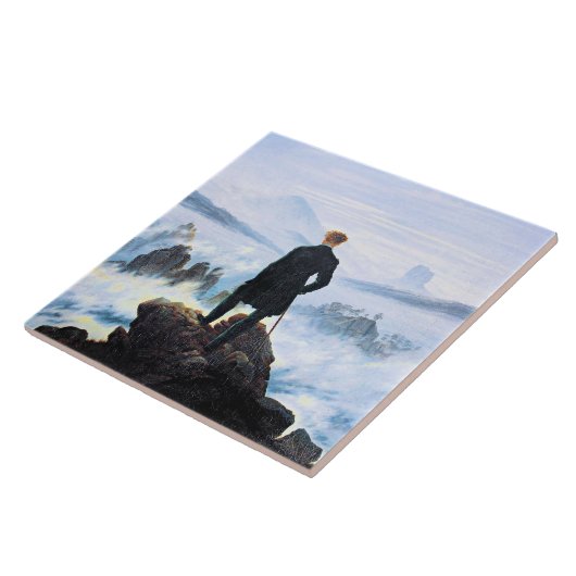 Der Wanderer, die Kunstmalerei, Fliese (Seite)