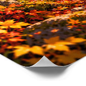 Der Wanderer Herbstsee Poster (Ecke)