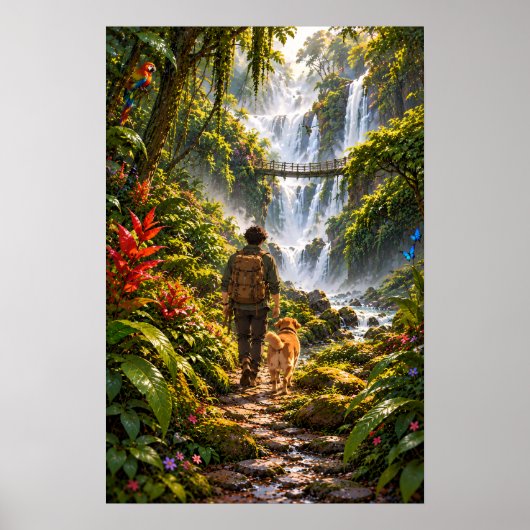 Der Wanderer-Regenwald Poster (Vorne)