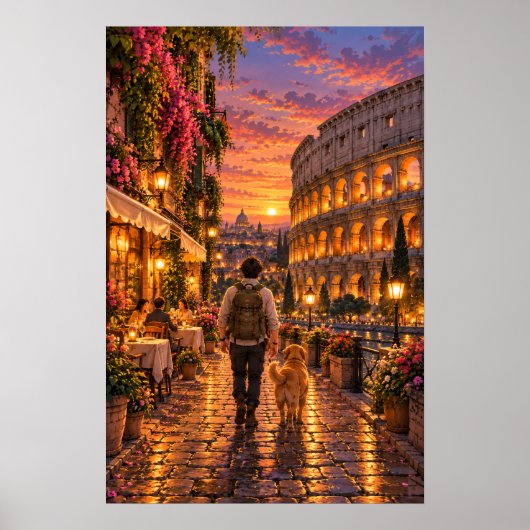 Der Wanderer Rom Poster (Vorne)