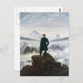 Der Wanderer über dem Meer des Nebels Postkarte (Vorne/Hinten)