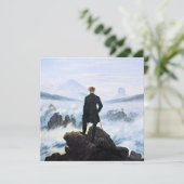 Der Wanderer über dem Meer des Nebels, schöne Kuns Karte (Stehend Vorderseite)