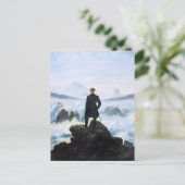 Der Wanderer über dem Meer des Nebels, schöne Kuns Postkarte (Stehend Vorderseite)