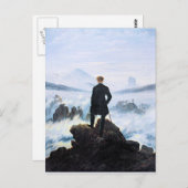 Der Wanderer über dem Meer des Nebels, schöne Kuns Postkarte (Vorne/Hinten)