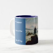 Der Wanderer über dem Meer des Nebels Zweifarbige Tasse (Vorderseite Links)