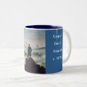 Der Wanderer über dem Meer des Nebels Zweifarbige Tasse (VorderseiteRechts)