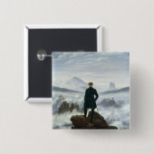Der Wanderer über dem Meer von Nebel, 1818 Button (Vorne & Hinten)