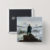 Der Wanderer über dem Meer von Nebel, 1818 Button (Vorne & Hinten)