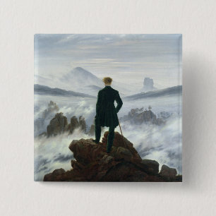 Der Wanderer über dem Meer von Nebel, 1818 Button