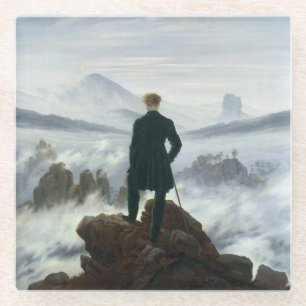 Der Wanderer über dem Meer von Nebel, 1818 Glasuntersetzer