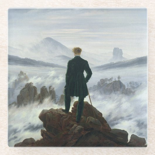 Der Wanderer über dem Meer von Nebel, 1818 Glasuntersetzer (Vorderseite)