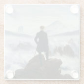 Der Wanderer über dem Meer von Nebel, 1818 Glasuntersetzer (Rückseite)
