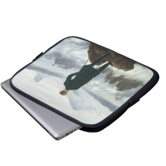 Der Wanderer über dem Meer von Nebel, 1818 Laptopschutzhülle (Vorne Knopf)