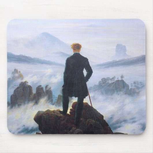 Der Wanderer über dem Meeresfog Caspar David Fried Mousepad (Vorne)