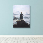 Der Wanderer über dem Nebel Leinwanddruck (Insitu (Holzboden))