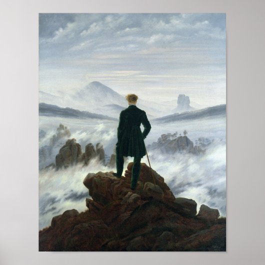 Der Wanderer über dem Nebel-Meer, 1818 Poster (Vorne)