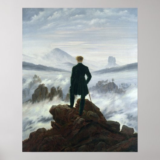 Der Wanderer über dem Nebel-Meer, 1818 Poster (Vorne)
