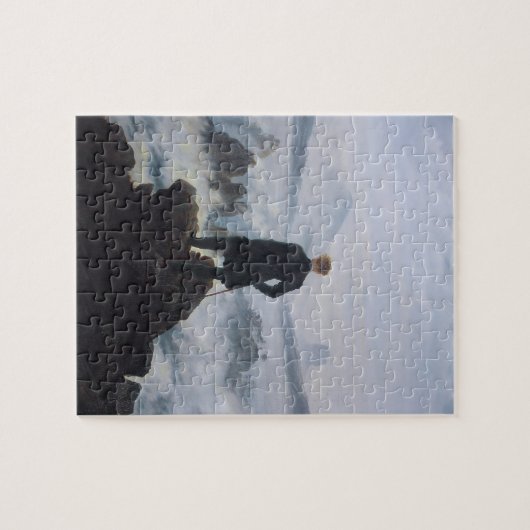 Der Wanderer über dem Nebel Puzzle (Horizontal)
