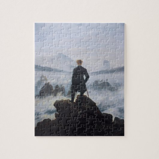 Der Wanderer über dem Nebel Puzzle (Vertikal)