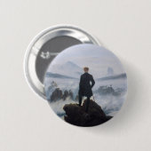 Der Wanderer über dem Nebelmeer Button (Vorne & Hinten)