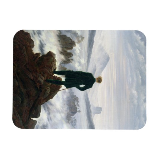 Der Wanderer über dem Nebelmeer Magnet (Horizontal)