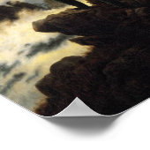 Der Wanderer über dem Nebelmeer Poster (Ecke)