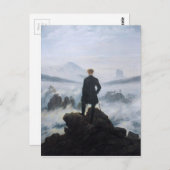 Der Wanderer über dem Nebelmeer von Caspar David Postkarte (Vorne/Hinten)