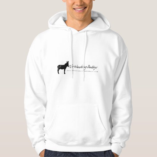 Der wandernde Esel-weiße LogoHoodie S Hoodie (Vorderseite)