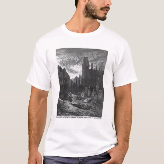 Der wandernde Jude im Friedhof T-Shirt (Vorderseite)